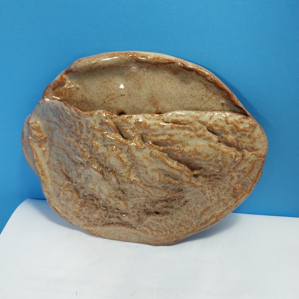 Clay handmade wall pocket